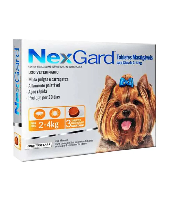 Nexgard-11.3-mg-Perros-(2-Kg-a-4-Kg)-x-3-Tabletas Nexgard 11.3 mg Perros (2 Kg a 4 Kg) x 3 Tabletas - Imagen 1